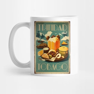 Trinidad and Tobago Food Vintage Travel Art Poster Mug